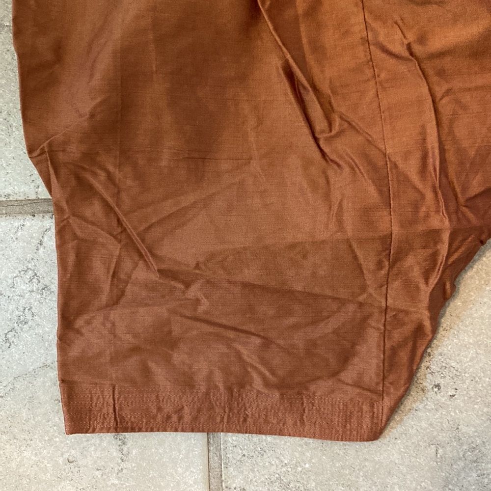 Large Wide Leg Genie Pants Drawstring Waist Pleated Front Cropped Hem - Picture 3 of 4